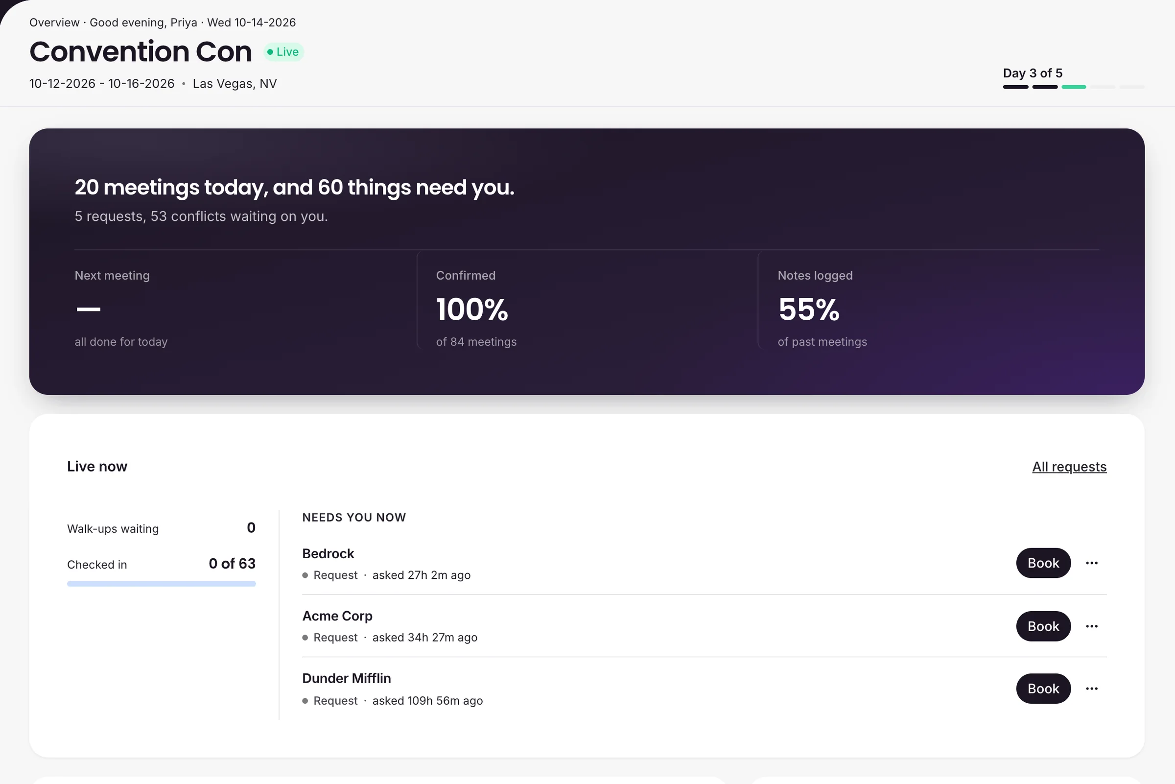 Overview: the live event hub